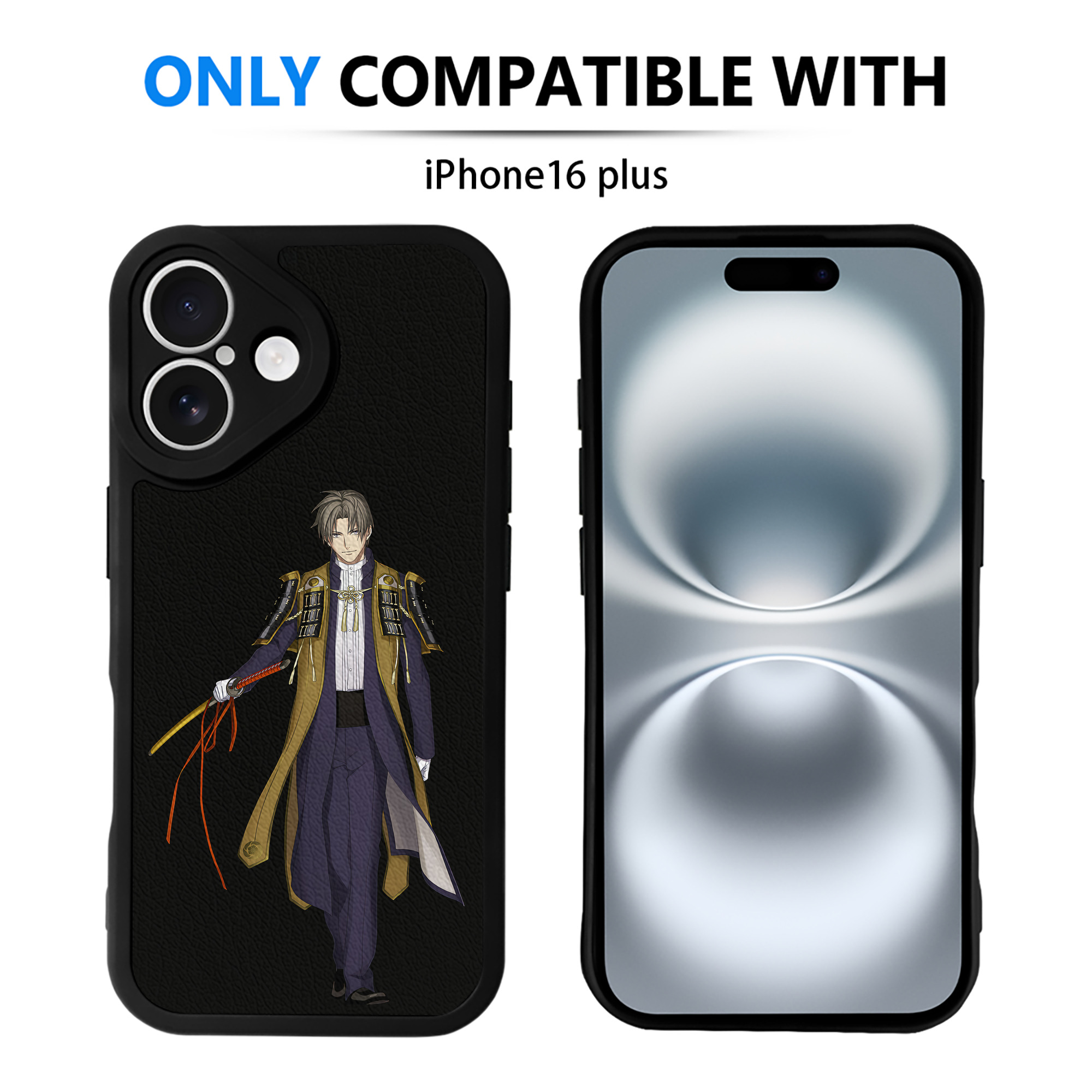（画像用） 刀剣乱舞 Touken Ranbu 【iPhone 16シリーズ対応】シリコンスマホケース（レザー調） 材質：シリコン